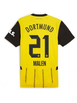 Billige Borussia Dortmund Donyell Malen #21 Hjemmedrakt 2024-25 Kortermet